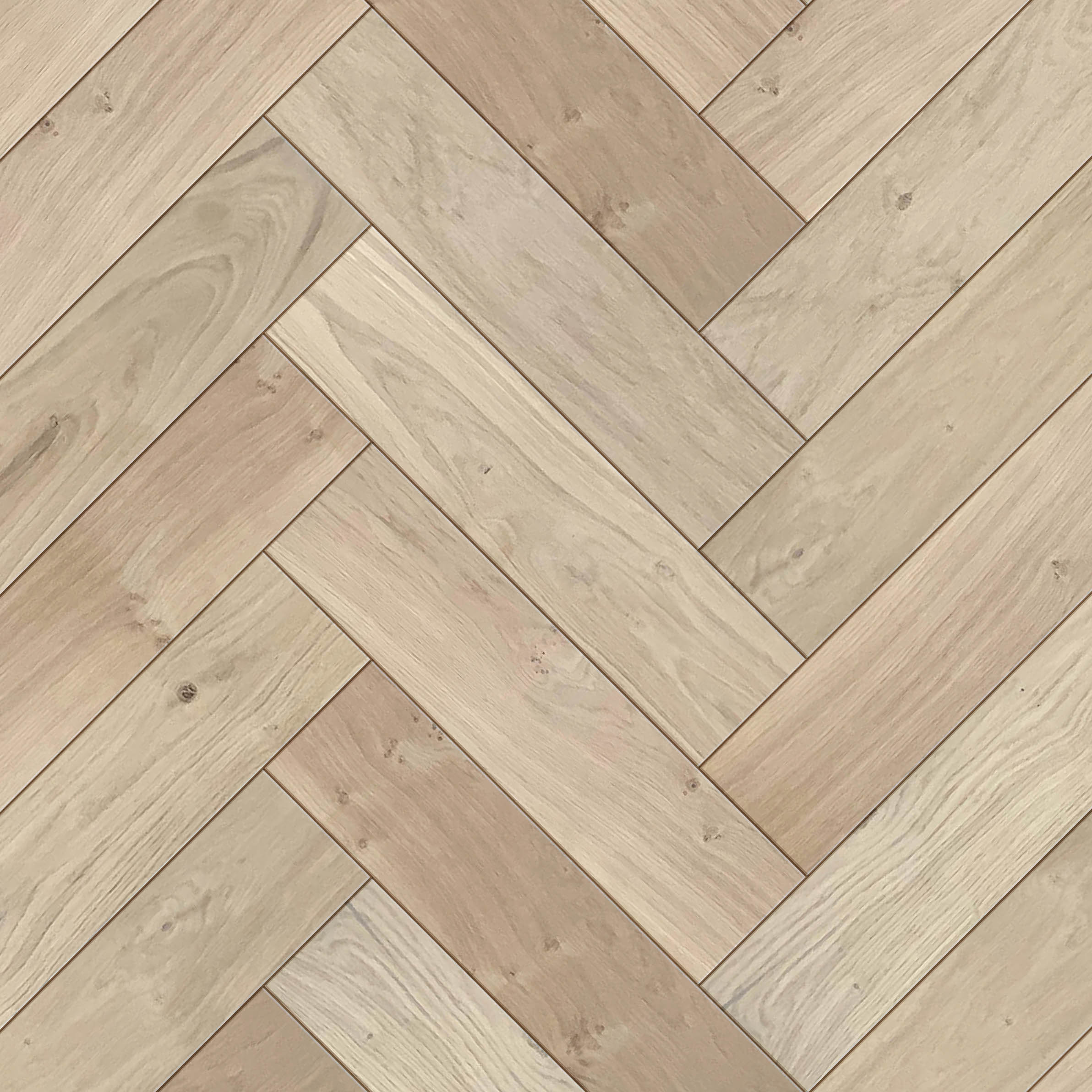 Unfinished herringbone plank wood floor - 280mm lengths
